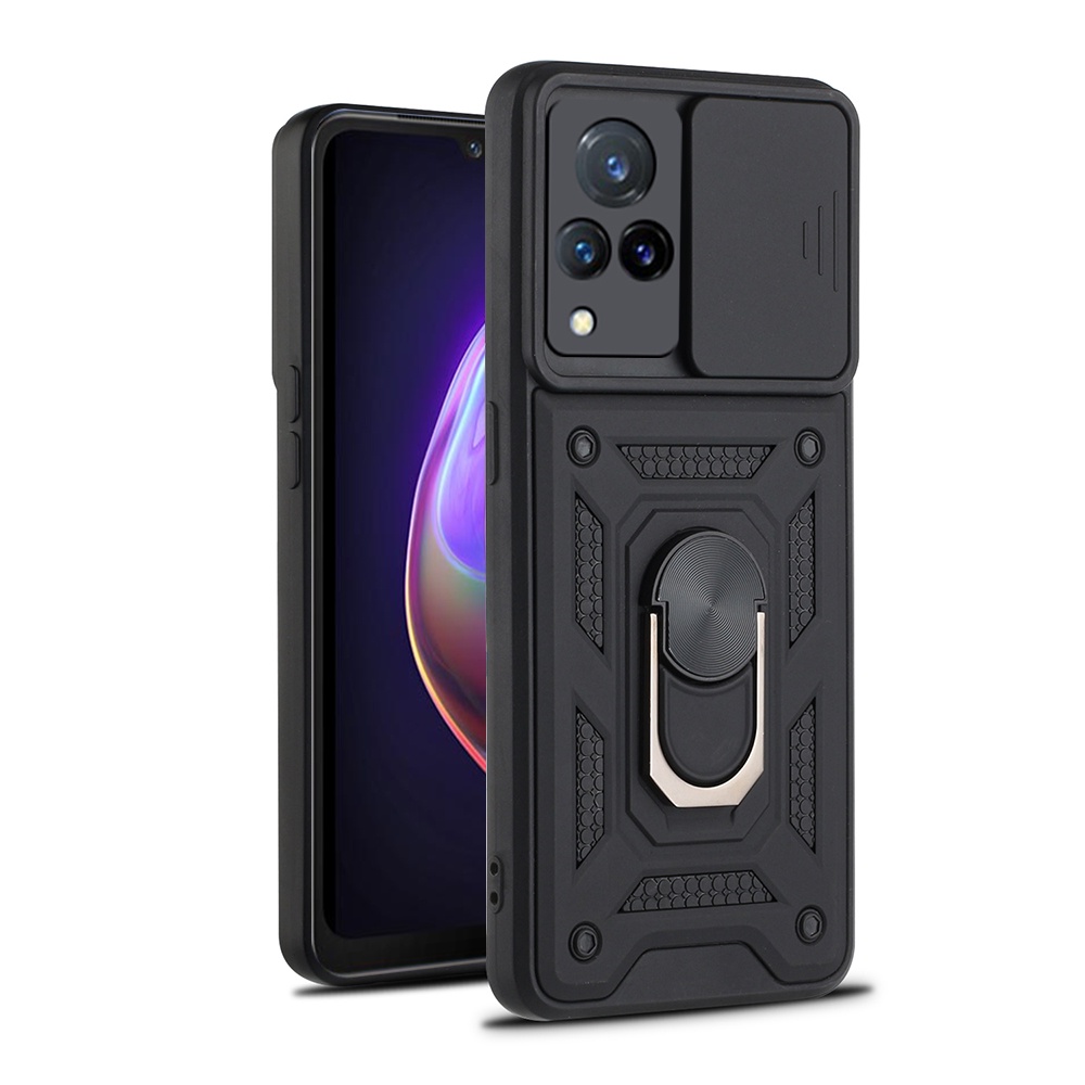 Ốp Điện Thoại Có Vòng Nhẫn Từ Tính Bảo Vệ Camera Cho Vivo V23 V21 Y15S Y15A Y21 Y76S S10e V23e Y21 Y21S Y33S Y20 Y20S Y12 Y15 Y17