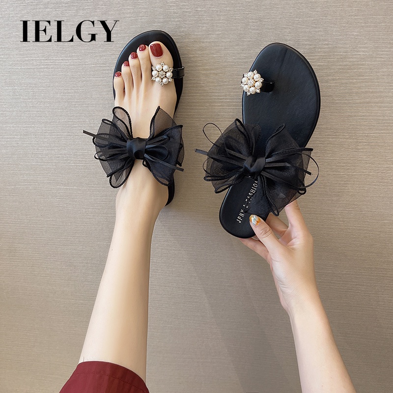Dép sandal IELGY đính ngọc trai giả thời trang mùa hè cho nữ
