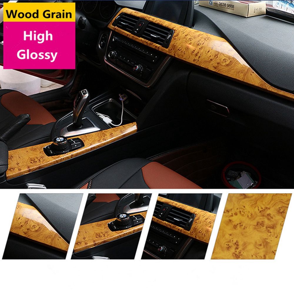 Cuộn decal họa tiết vân gỗ dán trang trí nội thất xe hơi