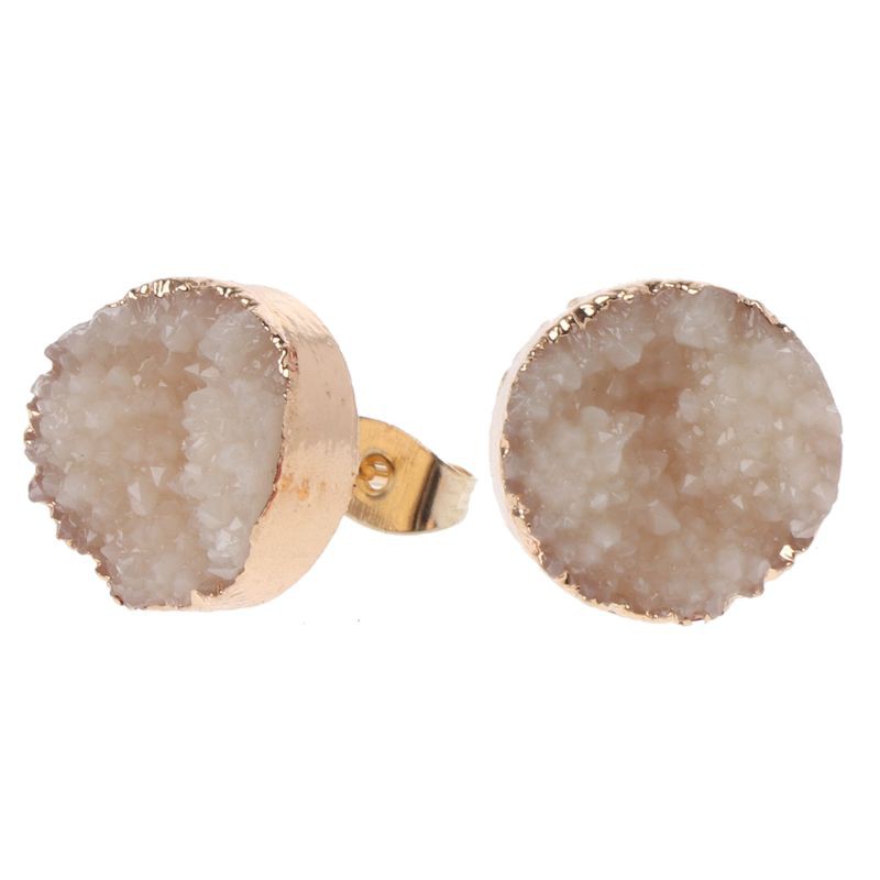 Đôi khuyên tai đính đá tự nhiên thời trang cho nữ