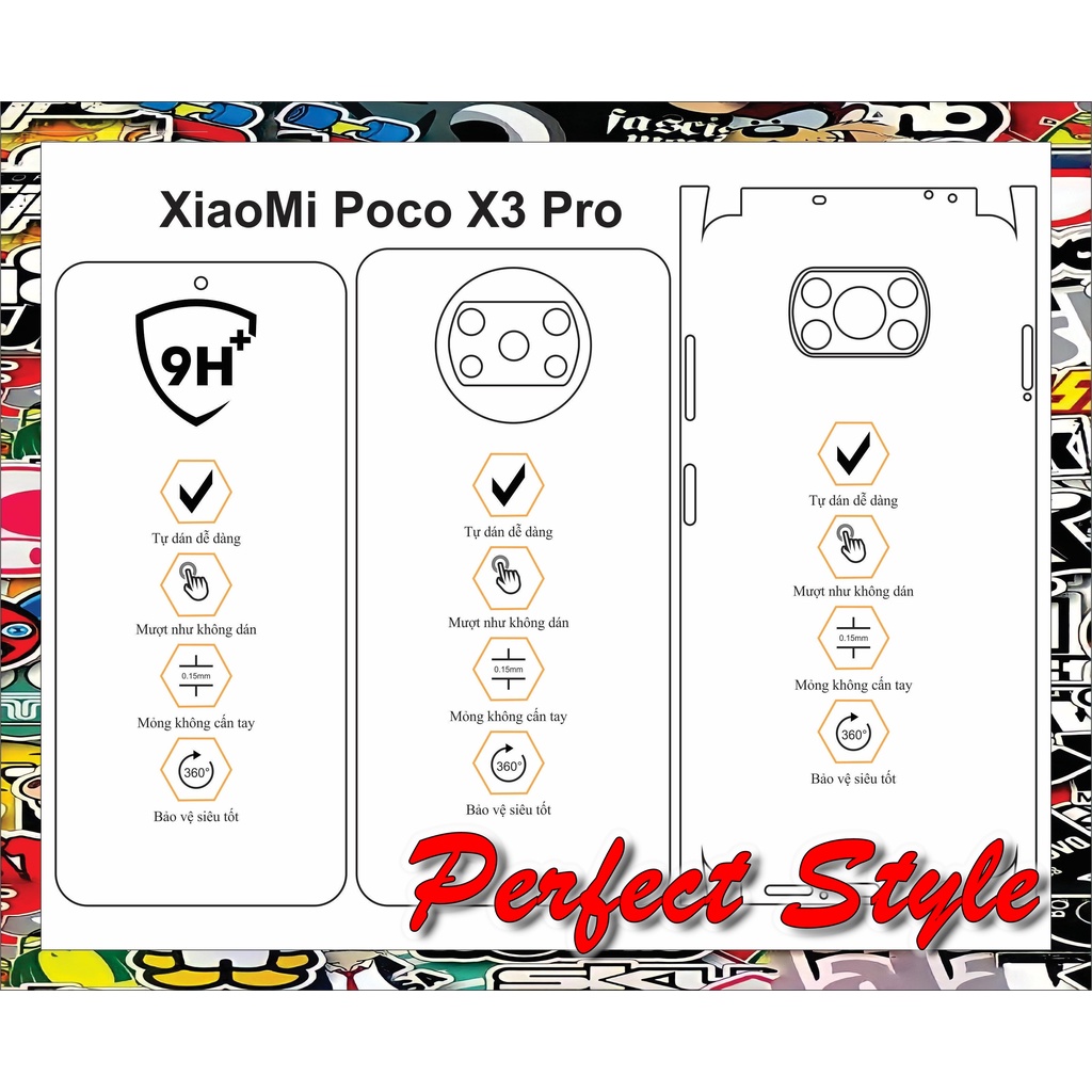 Miếng Dán PPF Xiaomi Poco x3 / Poco X3 pro NFC Chịu Lực - Chống Trầy Xước Tuyệt Đối