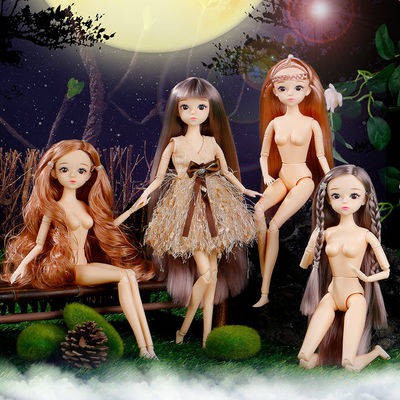 26 chung 30 cm búp bê barbie nude em bé duỗi chim ngồi cơ thể đồ chơi cô gái váy công chúa mô hình