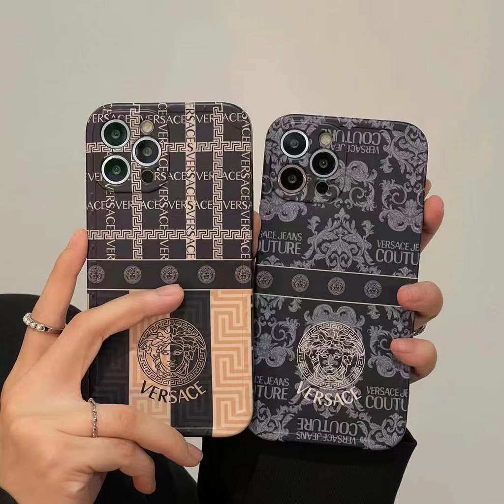 Ốp Điện Thoại In Logo Versace Cho iphone 11 Pro Max i11 7plus 8plus iX XR Xs Max SE 12 12Pro 12 Pro Max