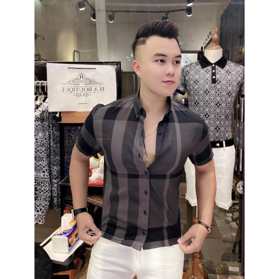 Áo sơ mi nam ngăn tay cao cấp sọc kẻ .shopakhang68 | BigBuy360 - bigbuy360.vn