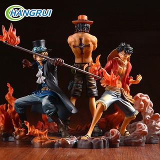 Bộ ba đồ chơi nhân vật hoạt hình One Piece dành cho bé trai PVC Action Figure Collection Toy Dolls