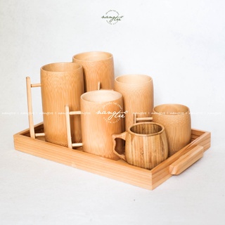 Ly tre có quai - Ly tre handmade - Bamboo cup