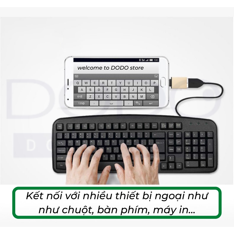 Đầu chuyển USB 3.0 ra Type C - OTG Sang USB 3.0 để kết nối chuột bàn phím, tay cầm DODO