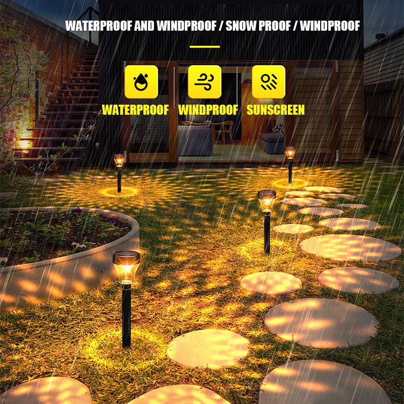 Đèn Led Năng Lượng Mặt Trời Chống Thấm Nước Trang Trí Sân Vườn