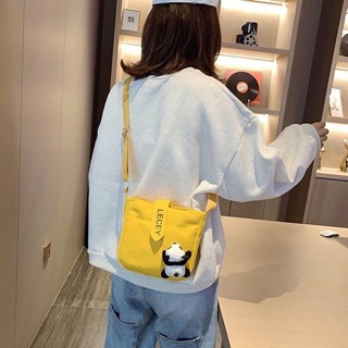 Túi xách tote vải đeo chéo