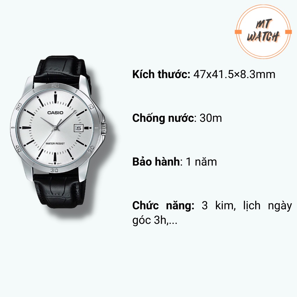 Đồng Hồ CASIO Nữ LTP-V004L-1B dây da nhỏ xinh
