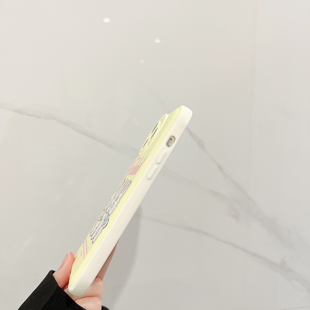 Ốp Điện Thoại tpu Dẻo + Silicon In Hình Thỏ Đáng Yêu Cho iphone 11 12 13 pro max mini XR XS 7 8 plus