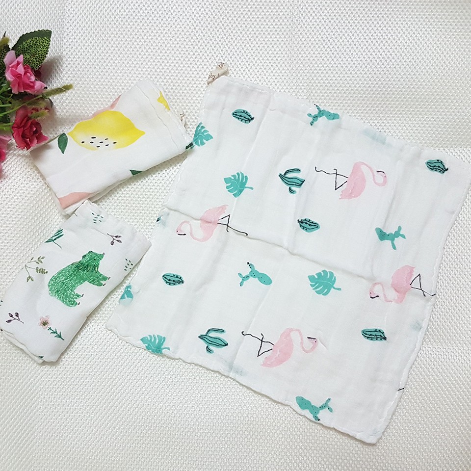 Khăn Sữa Sợi Tre Sơ Sinh Muslin Tree (1 set 3 chiếc)