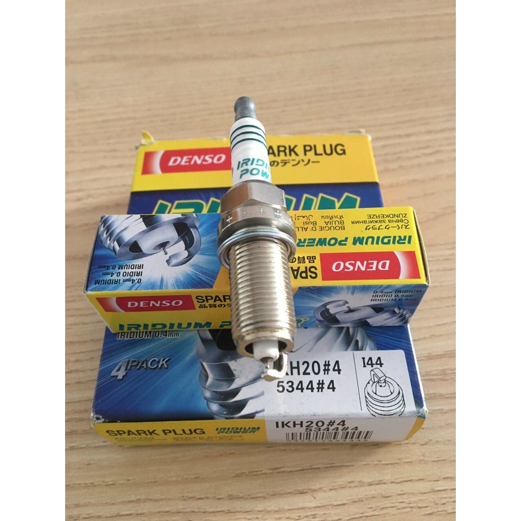 Bộ 4 Bugi Denso IRIDIUM Cao Cấp Denso IKH16 IKH20 Xe Innova, Fortuner, SANTAFE, TUCSON, SORENTo Xpander