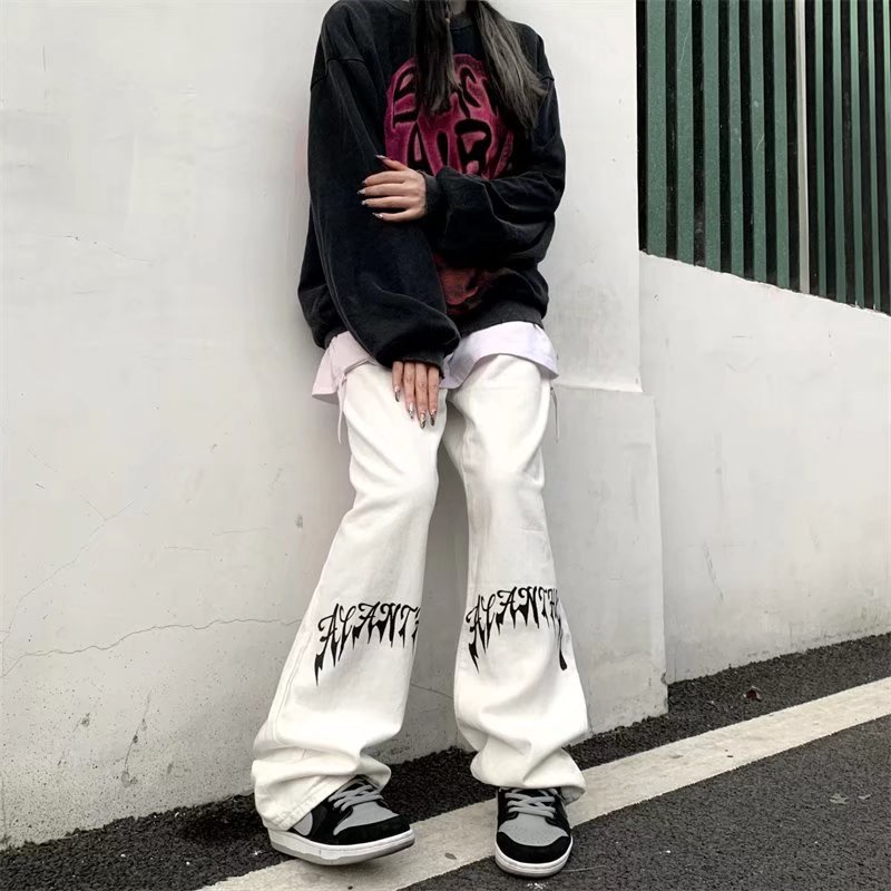 Quần Jeans Nam Kiểu Dáng retro Thời Trang Cá Tính