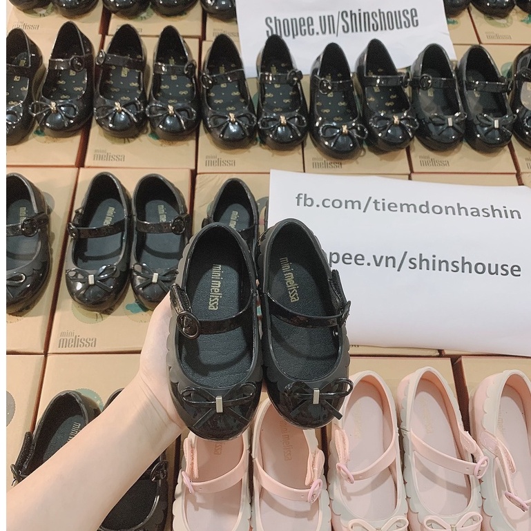 Giày búp bê bé gái nhựa thơm mini Melissa viền bèo đế mềm cho bé 2 - 8 tuổi - ShinsHouse