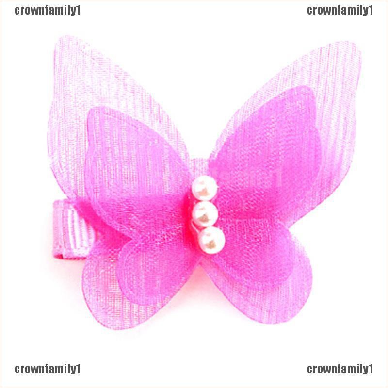 (C) Bộ 5 Kẹp Tóc Đính Nơ 1 Cái Cho Bé