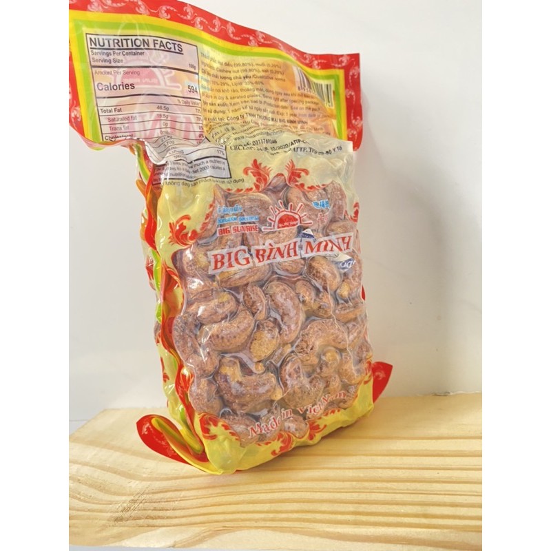 Hạt điều rang muối( chưa bóc vỏ lụa) loại 500g