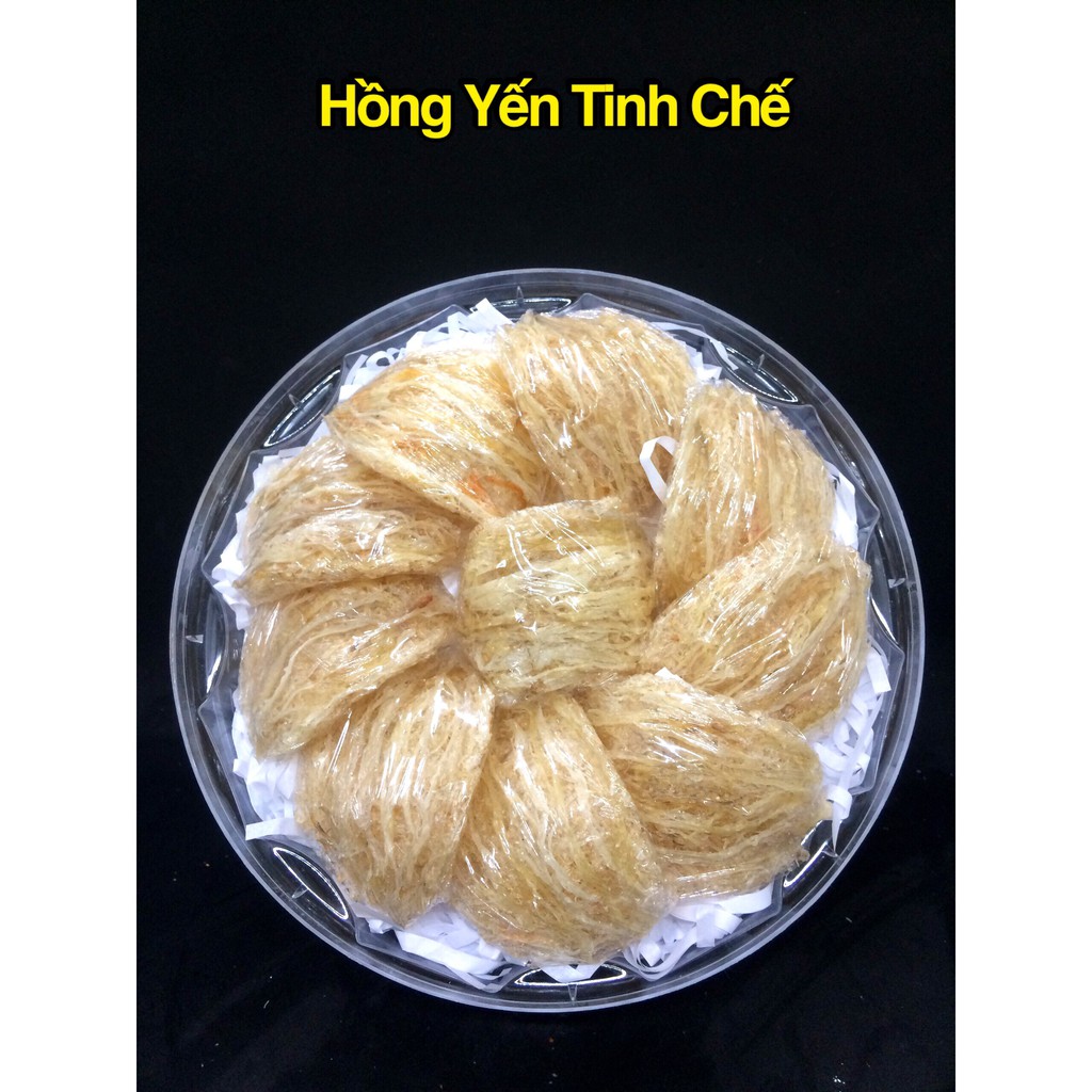 Hồng Yến Tinh Chế Sợi [Hộp 50/100 Gram] [Có Quà Chưng ] Yến Sào Cô Ba - Nguyên Chất 100% Không Tẩm Đường