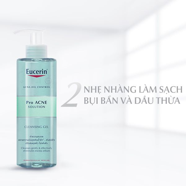 Combo Eucerin Proacne Cho Da Nhờn Mụn: Nước Tẩy Trang, Gel Rửa Mặt Và Nước Hoa Hồng