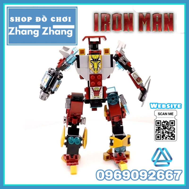 Đồ chơi Xếp hình Người sắt Iron Man tiến sĩ Tony Stark Minifigures Sy1182