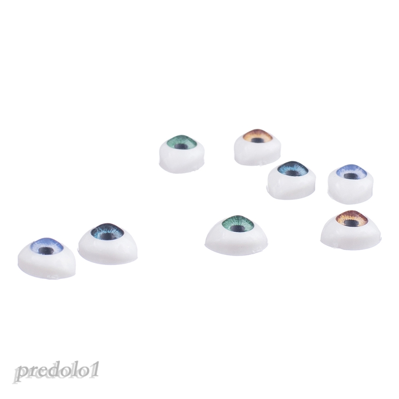 1  4 Cặp Mắt Nhựa 5mm Làm Búp Bê 4 Màu
