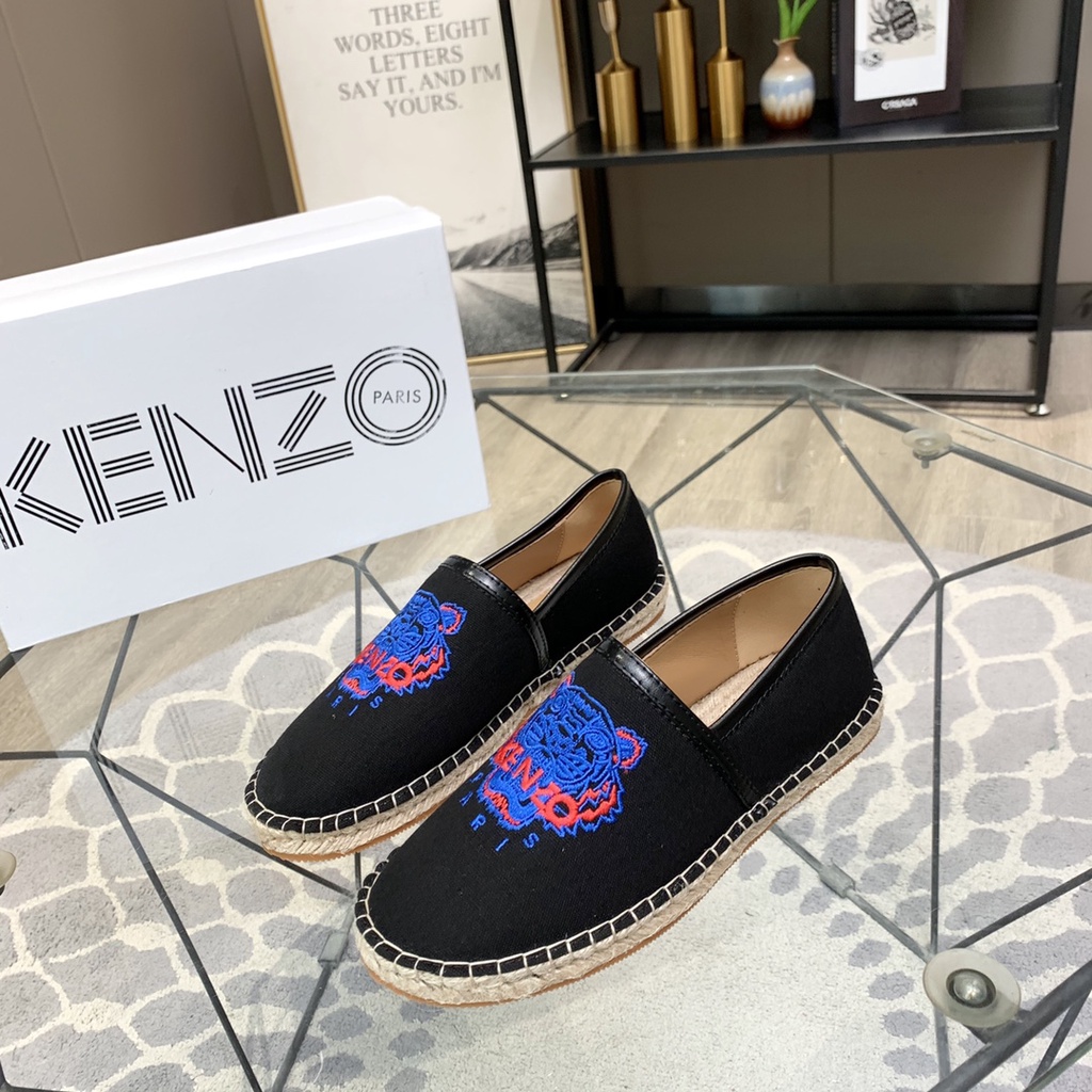 Giày đế cói nam da thật thời trang cao cấp Kenzo phong cách trẻ trung, cá tính