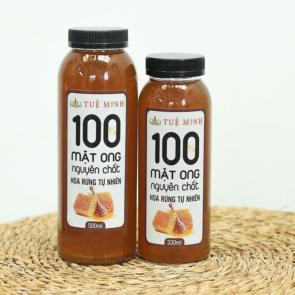 Mật ong nguyên chất hoa rừng tự nhiên thương hiệu Tuệ Minh 500ml, 330, 100ml
