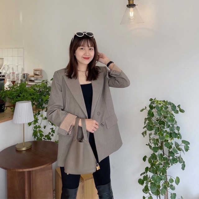 CARA BLAZER - áo blazer trẻ trung thanh lịch màu nâu nhạt