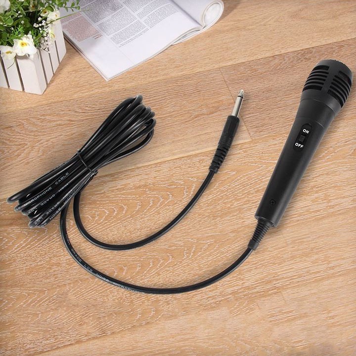 Mic Có Dây Giá Rẻ Cho Âm Ly, Loa Kéo , Loa Karaoke Bluetooth Jack 6.5 Thông Dụng - Micro Hút Giọng, Echo Độ Vang Chuẩn