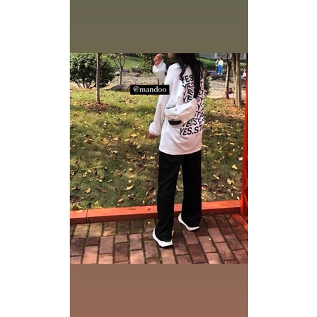 Áo thun chữ dài tay form rộng Streetwear Ulzzang