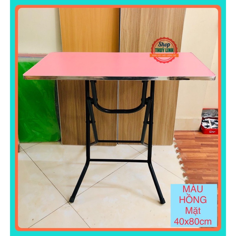 Bàn gấp chân cao. 40x80x75 dầy 15mm sơn tĩnh điện siêu bền | BigBuy360 - bigbuy360.vn