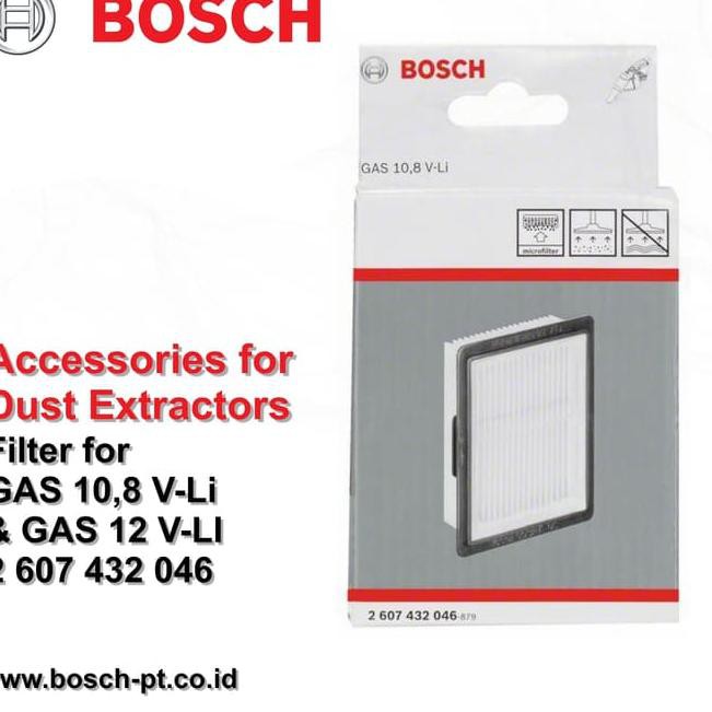 Bộ Lọc Chân Không Cho Máy Hút Bụi Bosch Gas 10.8v-li & Gas 12v-li