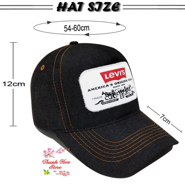 Mũ lưỡi trai nam nữ chất vải bò cao cấp màu đen, xanh, nâu logo trắng đẹp, cá tính, giá rẻ - Nón kết jean bụi LV