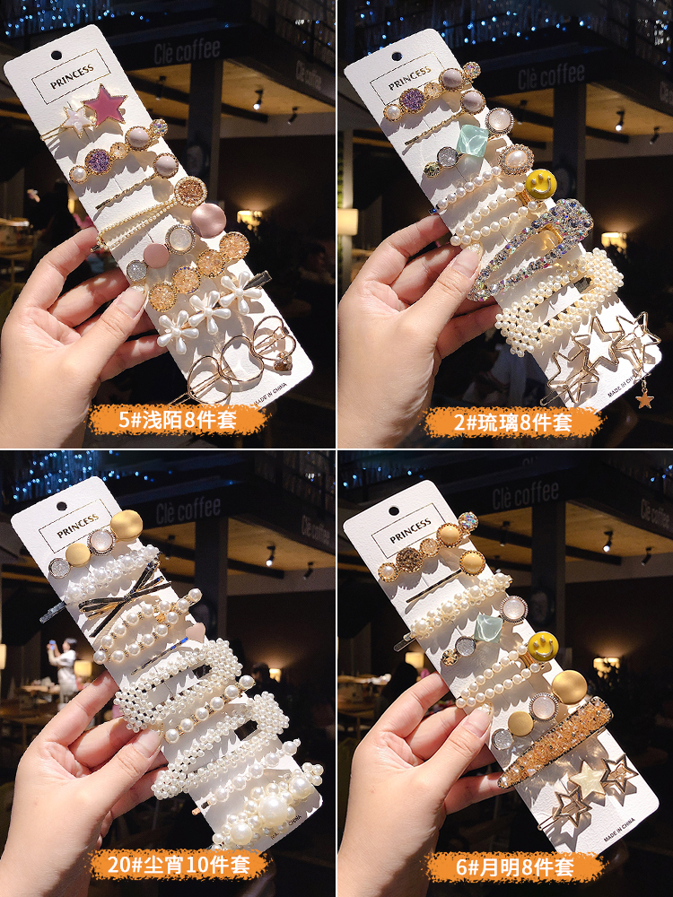 Kẹp Tóc Phối Ngọc Trai Phong Cách Hàn Quốc Nhiều Thiết Kế Tùy Chọn Xinh Xắn Cho Nữ