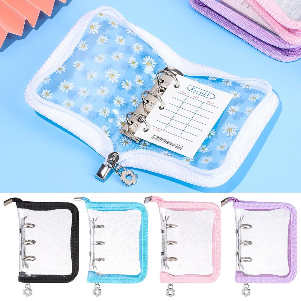 PISTA Vỏ Bọc Sổ Tay 3 Lỗ Họa Tiết Hoa Cúc Sáng Tạo
