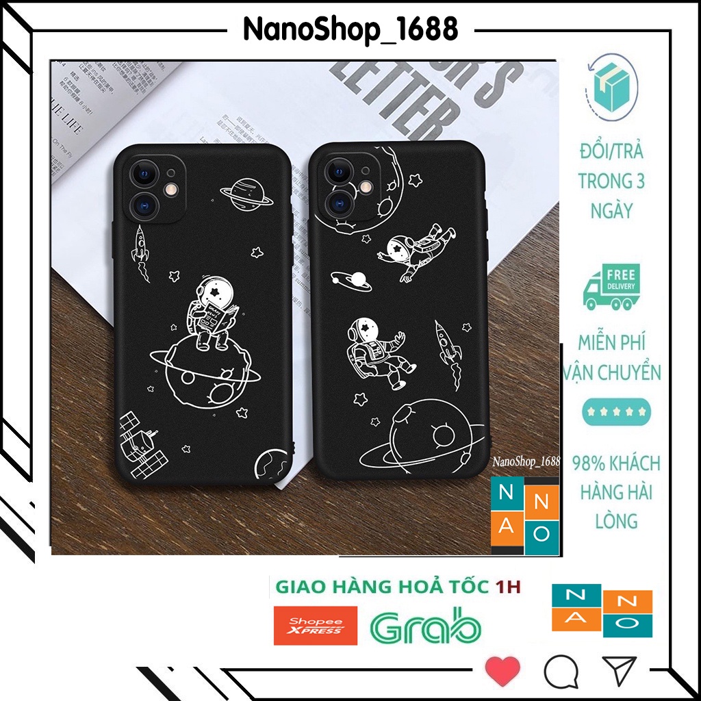 Ốp Lưng Iphone Cạnh Vuông, Bảo Vệ Camera Phi Hành Gia ip 7Plus,8plus,x,xs,xsmax,11,11promax,12,12promax,13,13promax