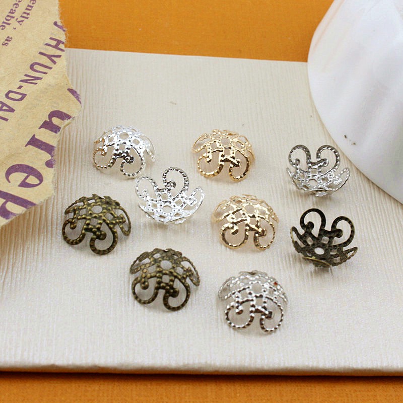 10 chụp hoa 4*11mm liệu làm trâm, làm trang sức