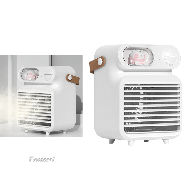 [FENTEER1]Air Conditioner Humidifier Fan 4000mAh with 150ml Ice Water Tank for Room