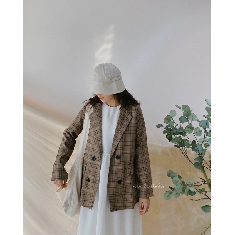 BLAZER HÀN QUỐC 2 LỚP LÓT DÀY DẶN (ảnh thật) - NÂU ĐÁ STUDIO. | BigBuy360 - bigbuy360.vn