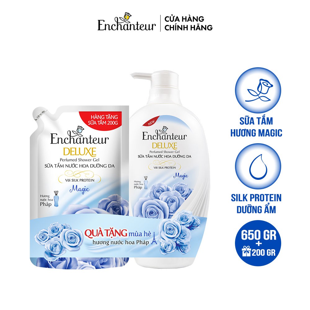 [TẶNG Chai 150g/Túi 450g] Sữa tắm hương nước hoa Pháp Enchanteur Deluxe 650g / 900g -Lưu hương 24H (Tặng mùi ngẫu nhiên) | BigBuy360 - bigbuy360.vn