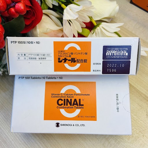 Viên uống Vitamin C trắng da, mờ thâm nám Cinal C Nhật Bản Hộp 100 viên