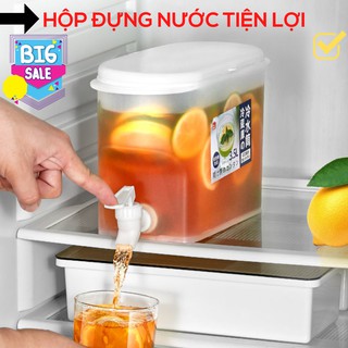 Bình đựng nước , hộp đựng nước có vòi để tủ lạnh chịu nhiệt AILA SHOP