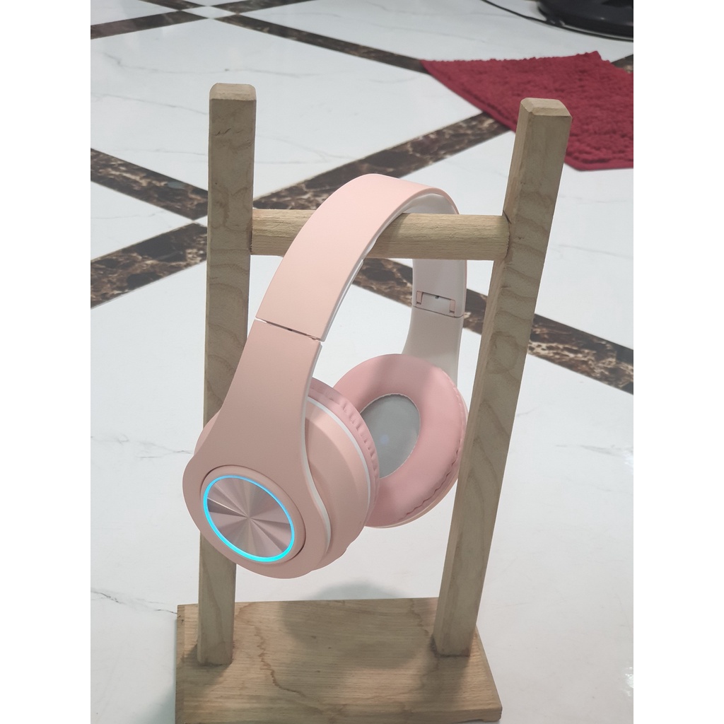 Tai nghe bluetooth chụp tai thế hệ mới, Màu sắc hài hòa cao cấp, Headphone thể thao chơi game có đèn led viền