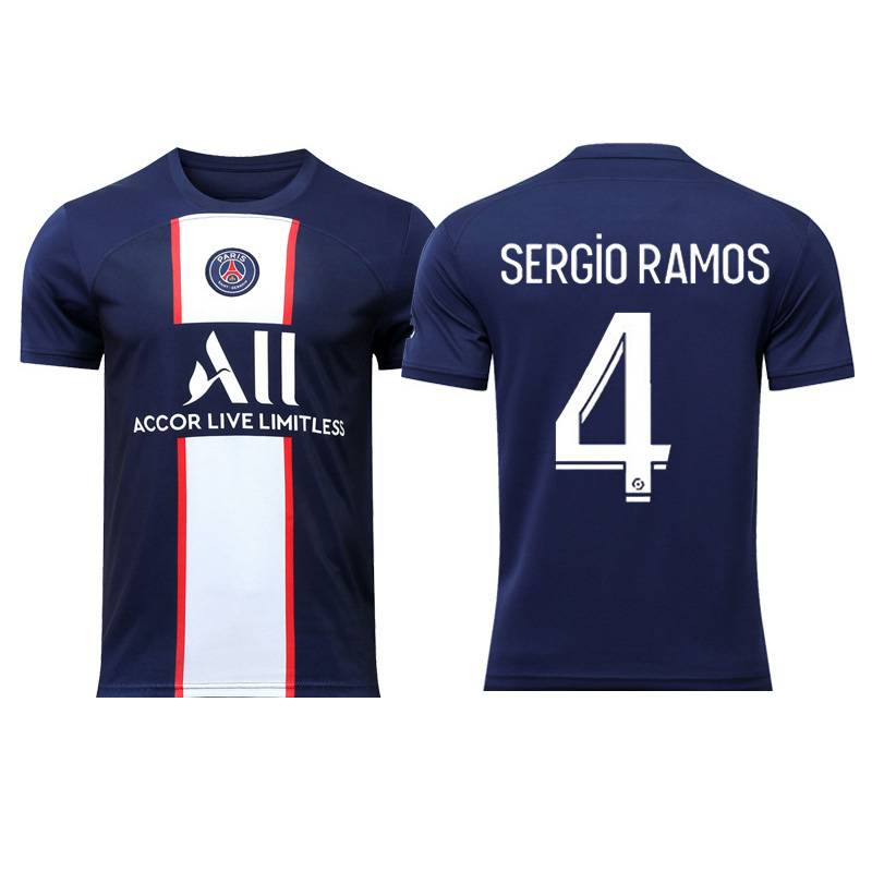 Áo Thun Bóng Đá Unisex TY3 2022-2023 Paris Saint-Germain PSG Messi Neymar Mbappe Ramos