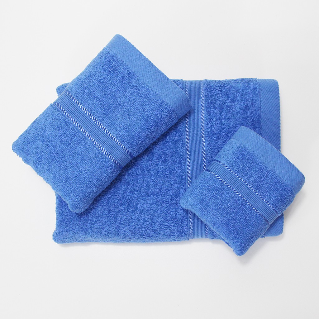 Combo 3 khăn tắm gội mặt VIECOTTON TDC01 100% cotton siêu thấm hút - Cam kết giao đúng màu