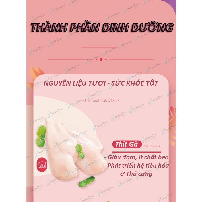 [DOG ONLY]Thức Ăn Ướt Cho Cún JFamille, Pate Sánh Mềm Mịn, Cung Cấp Dinh Dưỡng Cần Thiết. Sẵn 2 vị, gói 70gr - JF49