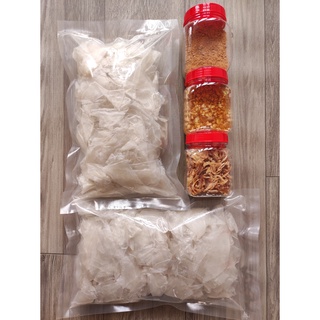 [1kg PSMN dầu tỏi hành phi] | Combo 1kg bánh tráng phơi sương + hủ muối nhuyễn + hủ dầu tỏi + hủ hành phi | Chợ Cô Thu
