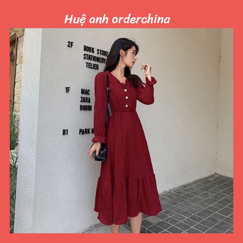 Váy tiểu thư phong cách nhẹ nhàng Hàn Quốc