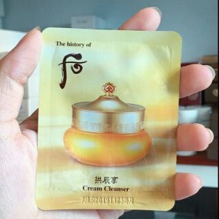 Mua 10 tặng 1 - Kem tẩy trang Đông y Whoo Cream Cleanser làm sạch da - Ohui mini sample dùng thử