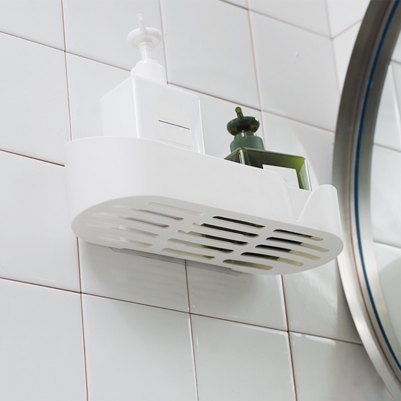 Giá đỡ đựng đồ dùng gắn tường không cần khoan tiện dụng cho nhà tắm / nhà bếp